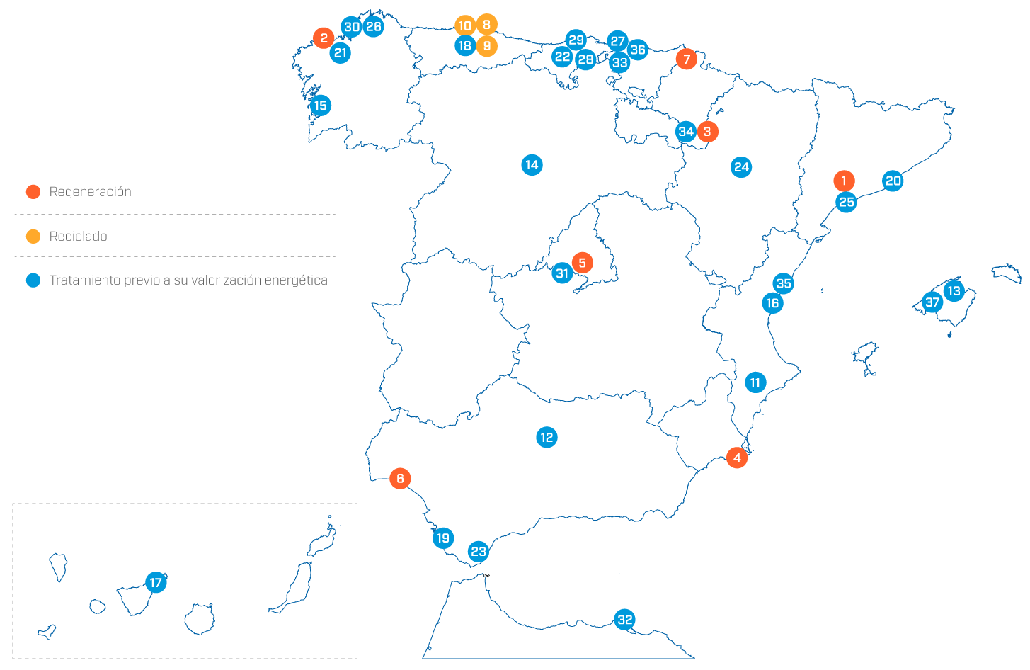Mapa Red de recogida