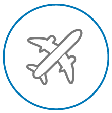 Icono Transporte marítimo y aviación